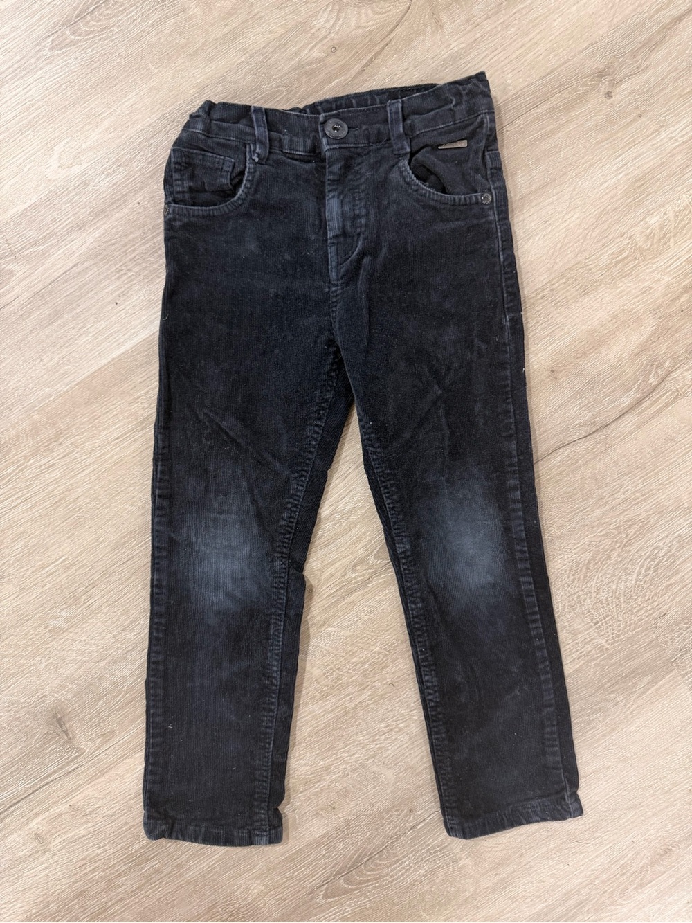 Boys Black black corduroy pants 5-6